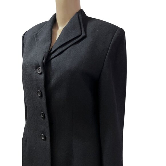 Valerie Stevens Women Wool Blazer Jacket Size 10 Black Buttons - Picture 3 of 10